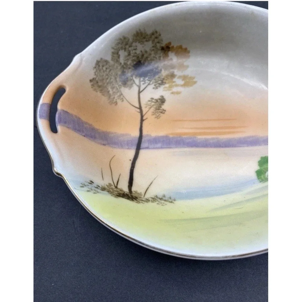 VTG Hand Painted Japan Porcelain Landscape Dishes Meito Noritake 1930s 40s Lot 2